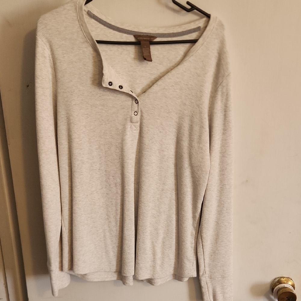 Bit & Bridle Long Sleeve Henley Large